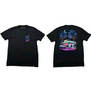 Mens Into the Am Short Sleeve Graphic T Shirt Black Large Topical Night